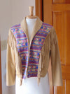 Lariat Fringe Leather Jacket For Rodeos-Horse Shows-Western Dances-Country Concerts-Equestrian Wear-Navajo Coat-Aztec Coat-Southwest Jacket