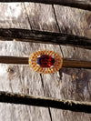 Garnet-Citrine & Diamond Ring For Birthstones-Engagement-Wedding-Cocktail Parties-Operas-Theater-Dinner Dances-Holidays-Cruises-Derbies-Gala