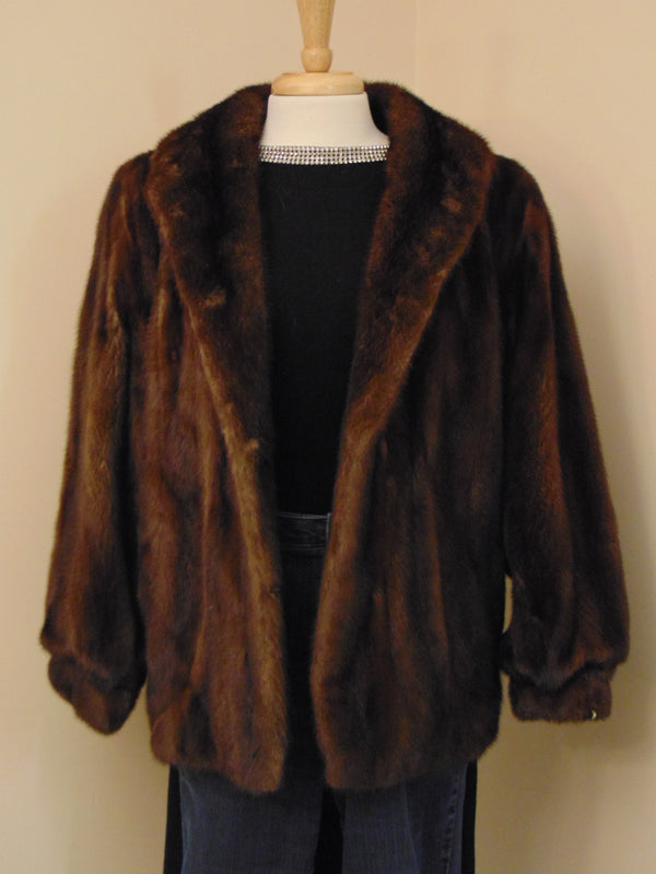 Lunaraine Brown Mink Jacket: Pre-Owned Luxury Coat