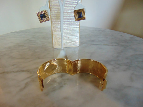 Hinged Cuff Bracelet, Pin, Earrings-Church-Weddings-Holidays-Cruises-Traveling-Musicals-Theater-Business Casual-Dinners-Luncheons-Art Shows