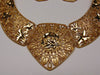 Vintage Jose Barrera Gold Choker and Clip-On Earring Set
