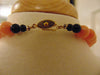70s Handpainted Enameled Pendant Necklace: Artsy Beaded Jewelry