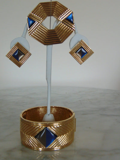 Hinged Cuff Bracelet, Pin, Earrings-Church-Weddings-Holidays-Cruises-Traveling-Musicals-Theater-Business Casual-Dinners-Luncheons-Art Shows