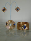 Hinged Cuff Bracelet, Pin, Earrings-Church-Weddings-Holidays-Cruises-Traveling-Musicals-Theater-Business Casual-Dinners-Luncheons-Art Shows