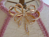 KJL Rhinestone Bow Brooch and Clip Earring Set - 1980s