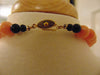 70s Handpainted Enameled Pendant Necklace: Artsy Beaded Jewelry