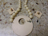 Vintage Enameled Necklace Earring Set: 70s Retro Jewelry