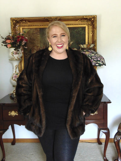 Lunaraine Brown Mink Jacket: Pre-Owned Luxury Coat