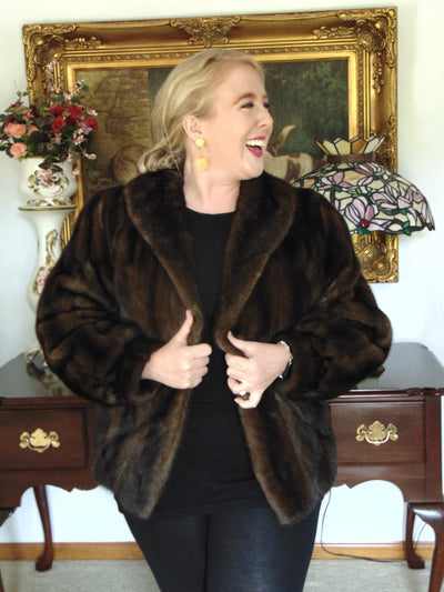 Lunaraine Brown Mink Jacket: Pre-Owned Luxury Coat
