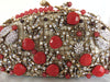 Edidi Red Gemstone Crystal Beaded Purse: Wendy Lau Design