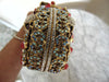Edidi Red Gemstone Crystal Beaded Purse: Wendy Lau Design