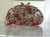Edidi Red Gemstone Crystal Beaded Purse: Wendy Lau Design