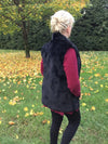 Reversible Black Mink Fur Vest - Ladies Luxury Outerwear
