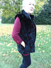 Reversible Black Mink Fur Vest - Ladies Luxury Outerwear