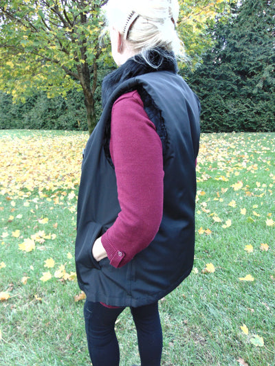 Reversible Black Mink Fur Vest - Ladies Luxury Outerwear