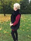 Reversible Black Mink Fur Vest - Ladies Luxury Outerwear