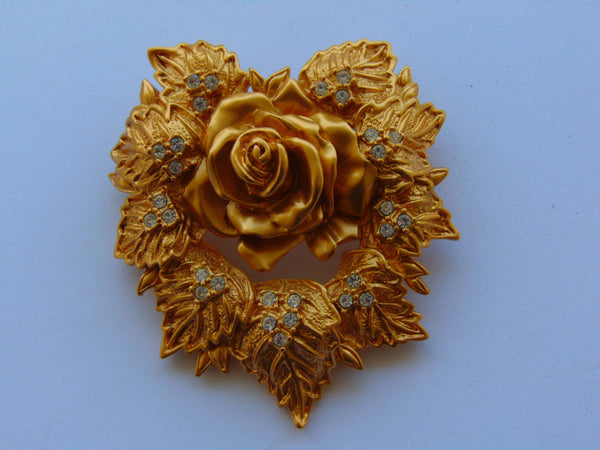 Elizabeth Taylor Passion Flower Brooch, Vintage KJL Brooch