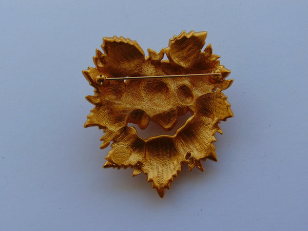 Elizabeth Taylor Passion Flower Brooch, Vintage KJL Brooch