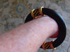Elizabeth Taylor Zebra Stripe Bracelet: Rhinestone & Gold Accents