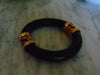 Elizabeth Taylor Zebra Stripe Bracelet: Rhinestone & Gold Accents