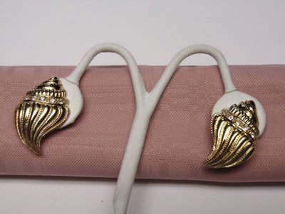 KJL Kenneth Jay Lane Undersea Shell Clip Earrings