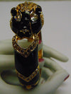 Giorgio Black Panther Bracelet: 90s Crystal Accent Cuff