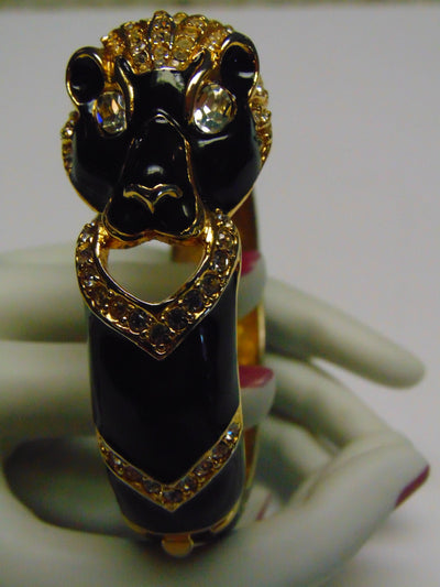 Giorgio Black Panther Bracelet: 90s Crystal Accent Cuff