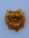 Elizabeth Taylor Passion Flower Brooch, Vintage KJL Brooch