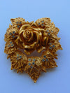 Elizabeth Taylor Passion Flower Brooch, Vintage KJL Brooch