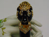 Giorgio Black Panther Bracelet: 90s Crystal Accent Cuff