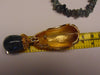 Jose Barrera Quartz Necklace Earring Set: Gold Scroll Clip Ons