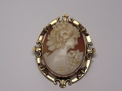 10Kt Gold Cameo Brooch to Pendant-Cameos-Gold Cameo-Cameo Gifts-Cameo Pendant-Cameo Necklace-Antique Cameo-Vintage Cameo-Cameo Lovers