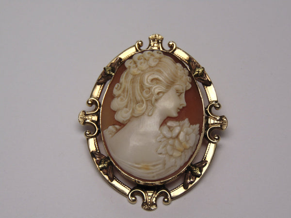 10Kt Gold Cameo Brooch to Pendant-Cameos-Gold Cameo-Cameo Gifts-Cameo Pendant-Cameo Necklace-Antique Cameo-Vintage Cameo-Cameo Lovers