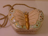 Timmy Woods Butterfly Purse, Pink & Gold Wooden Crossbody