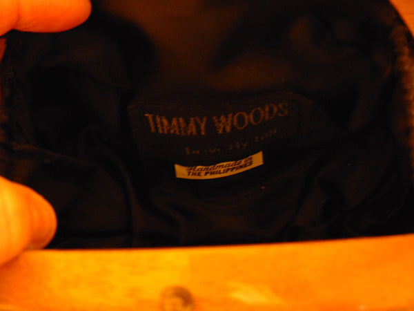 Timmy Woods Rabbit on Moon Wooden Crossbody Purse - Retired