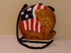 Timmy Woods Elephant Purse: Patriotic Wood Statement Bag