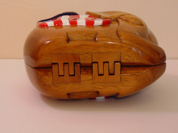 Timmy Woods Elephant Purse: Patriotic Wood Statement Bag