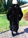 Vintage Sheared Ranch Mink Coat - Black Fur Stroller Size 12