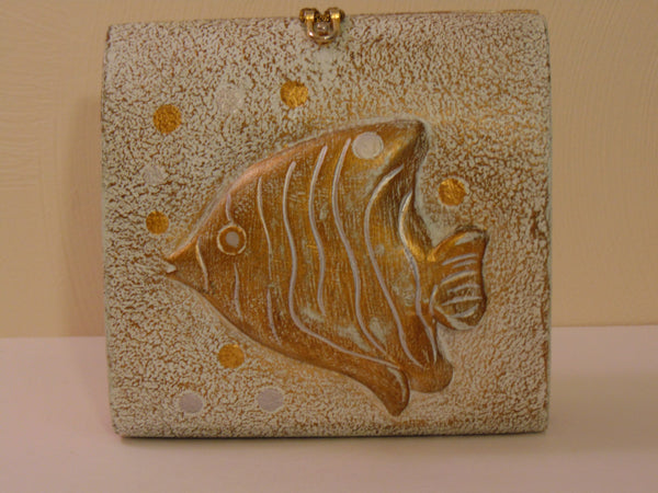 Vintage Timmy Woods Wooden Fish Purse - Rare Retired Design