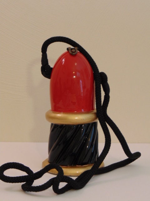 Rare Timmy Woods Lipstick Purse: Vintage Novelty Bag
