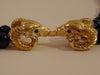 Vintage KJL Necklace and Ram Earrings Set: Avon Gold Tone Jewelry