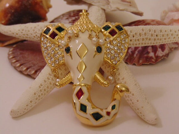 Vintage KJL Elephant Brooch: Kenneth Jay Lane Statement Jewelry
