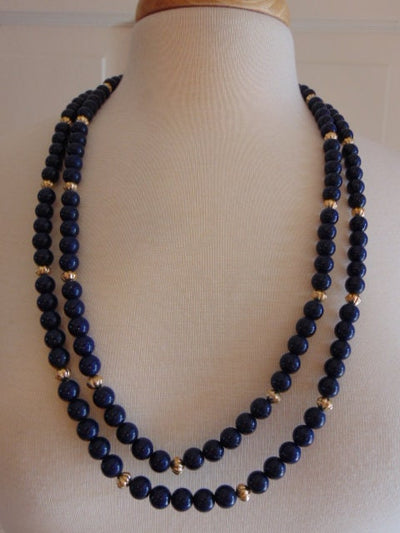 Vintage KJL Necklace and Ram Earrings Set: Avon Gold Tone Jewelry