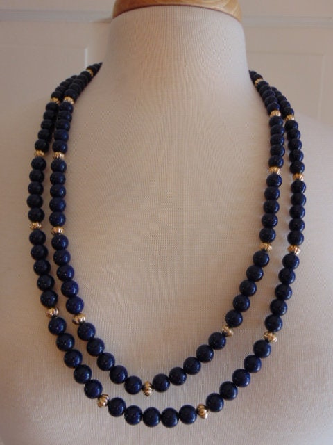 Vintage KJL Necklace and Ram Earrings Set: Avon Gold Tone Jewelry