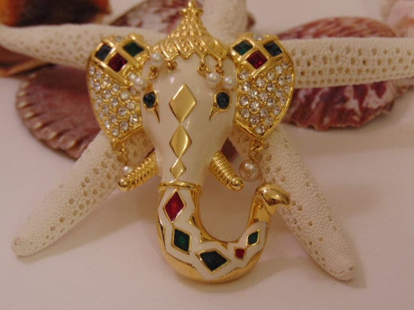 Vintage KJL Elephant Brooch: Kenneth Jay Lane Statement Jewelry