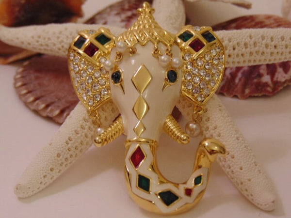 Vintage KJL Elephant Brooch: Kenneth Jay Lane Statement Jewelry