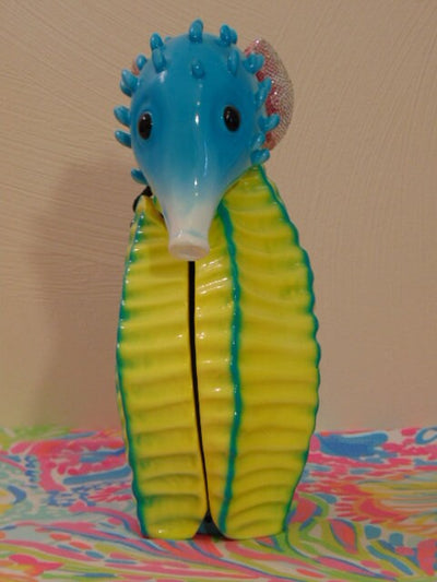 Timmy Woods Pastel Seahorse Wooden Purse with Swarovski Crystals
