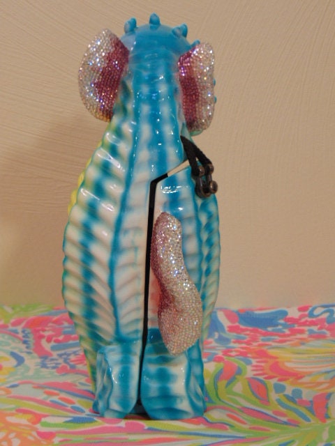 Timmy Woods Pastel Seahorse Wooden Purse with Swarovski Crystals