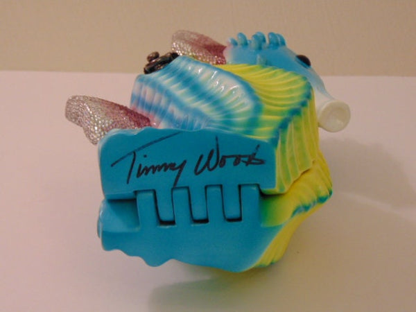 Timmy Woods Pastel Seahorse Wooden Purse with Swarovski Crystals