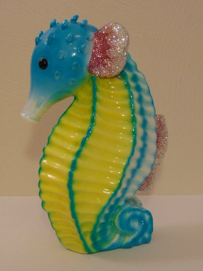 Timmy Woods Pastel Seahorse Wooden Purse with Swarovski Crystals